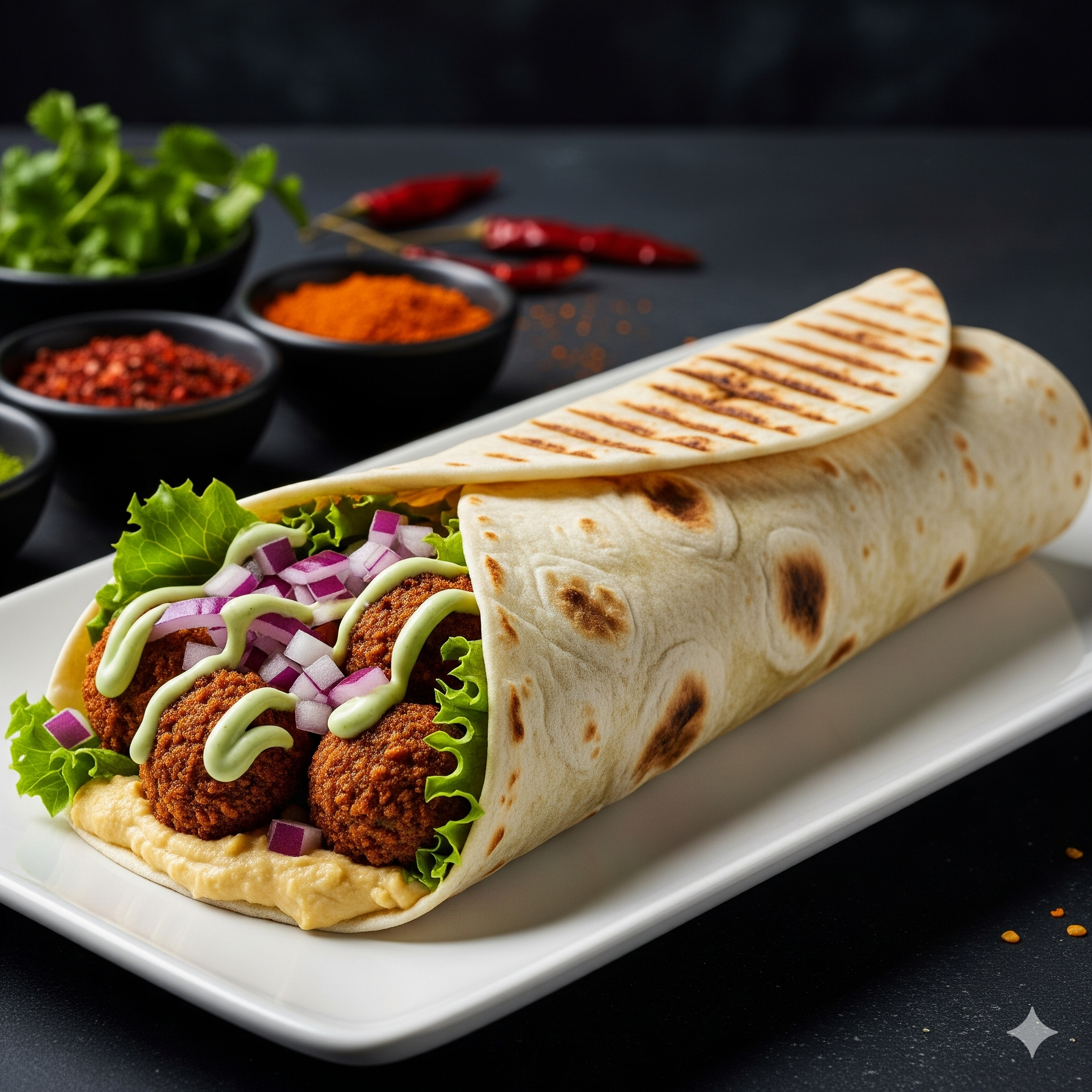 The Halahal Fummus Wrap
